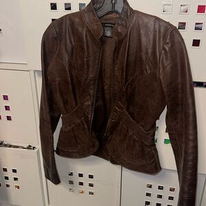 Arden B  brown genuine leather jacket